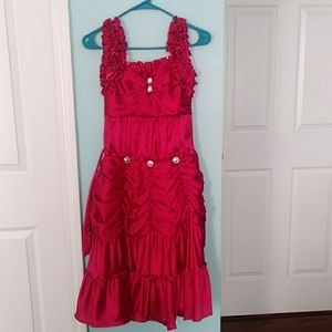Magenta gown for young girls